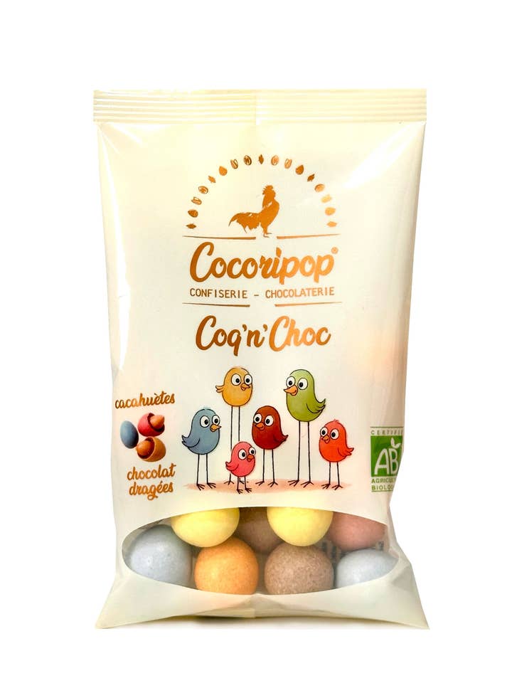 Coq'n'Choc pocket version 50g checkout counter. for wholesale by Cocoripop