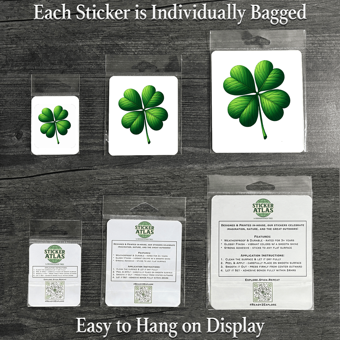 Sticker Atlas - Wholesale Sticker - Four-Leaf Clover Sticker1