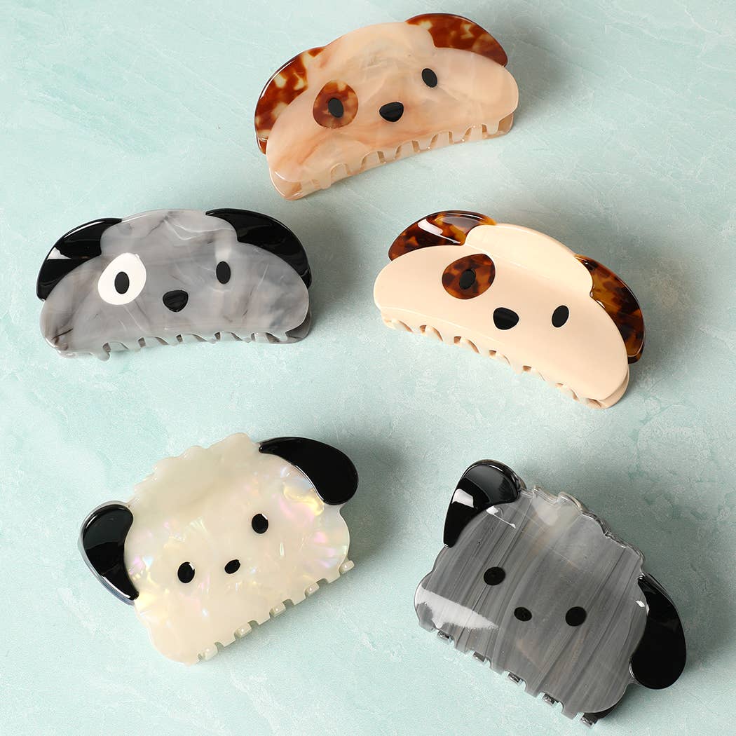 Fashion City – wholesale Hair clip – Women’s – Adorable Puppy Faces Designed Hair Claw Clip13