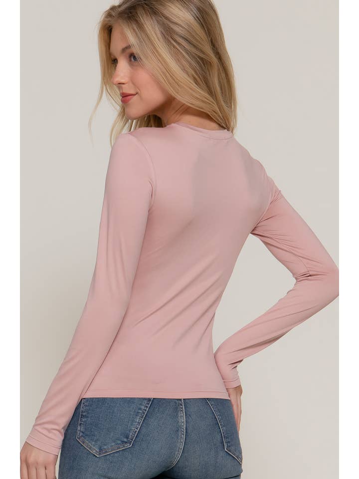 Active Basic | Active USA - Wholesale T-Shirt - Women's - Long Sleeve Crew Neck ITY Knit Top1