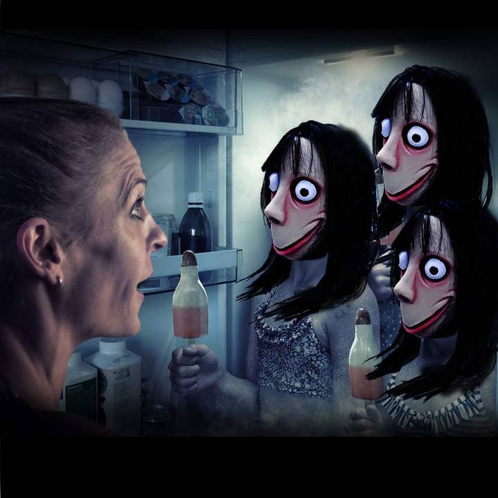 Lelaffet - Venta al por mayor Disfraz - Unisex - Máscara de látex aterradora de Halloween para adulto Momo Joker5