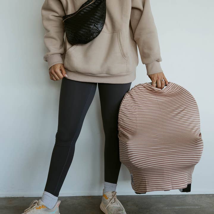 Multi-use Cover, Rosewood Stripe for wholesale on Faire1