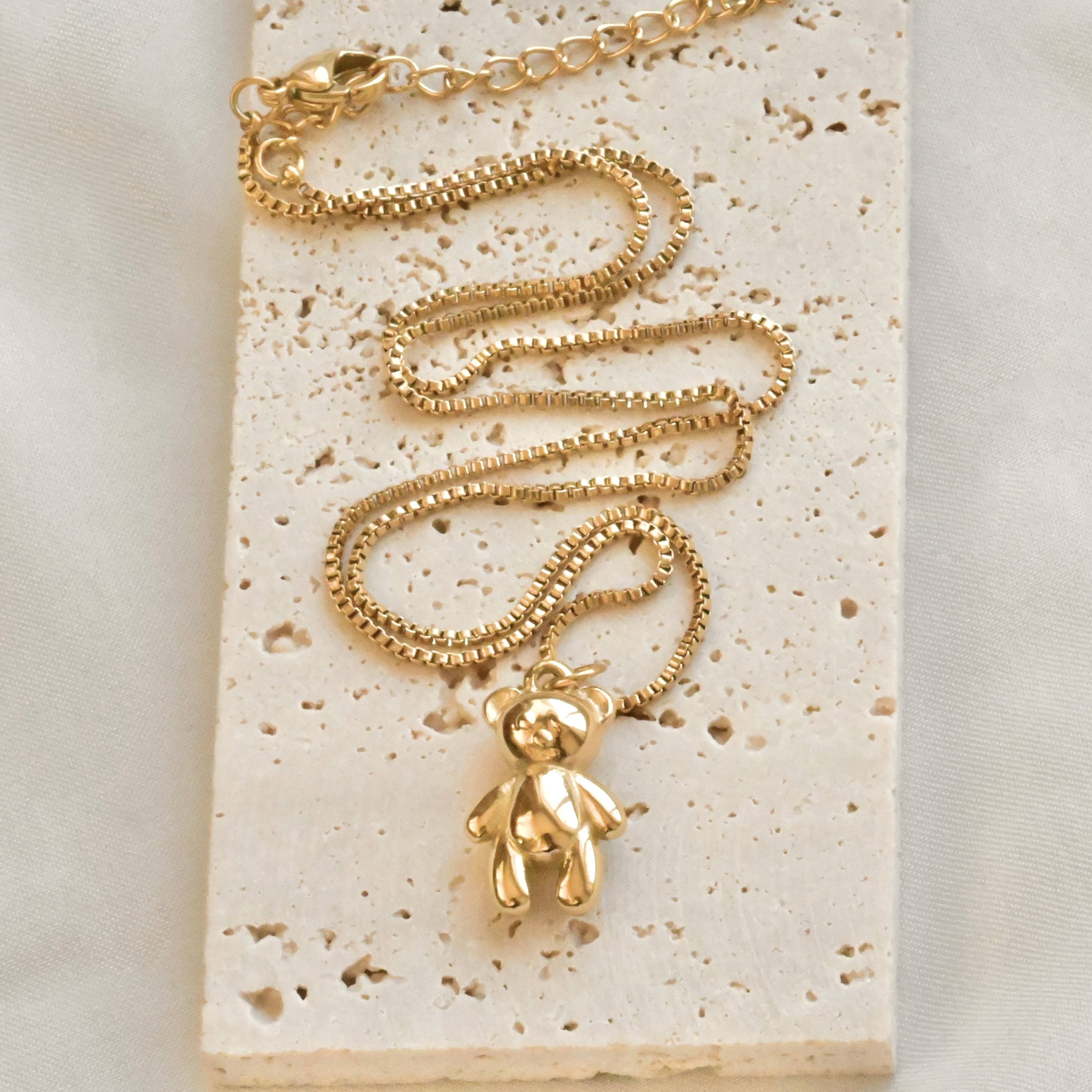 Blueyejewelry - Wholesale Pendant/Charm Necklace - Teddy Bear Necklace - Whimsical 18k Gold Bear Pendant9