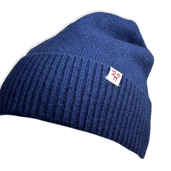 Blue Hossa Knitted Beanie for wholesale on Faire0