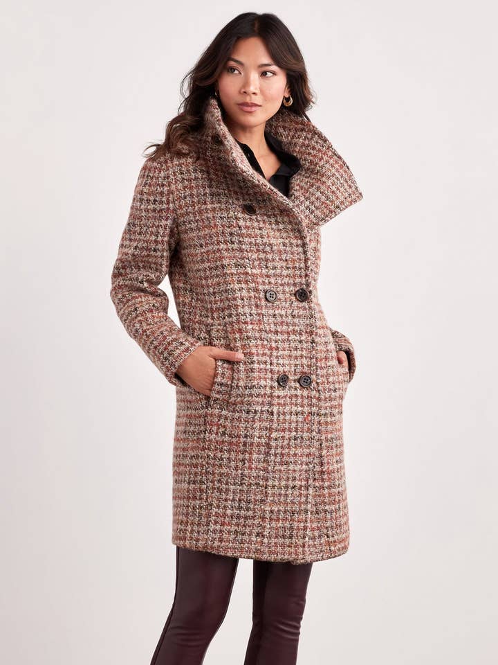 TWEED WOOL PEA COAT for wholesale by Ellen Tracy