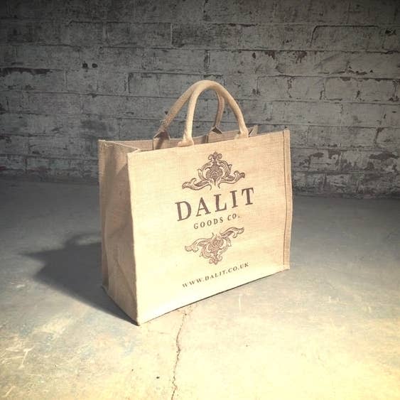 Large Dalit Goods Jute Shopping Bag for wholesale by Dalit Goods Co