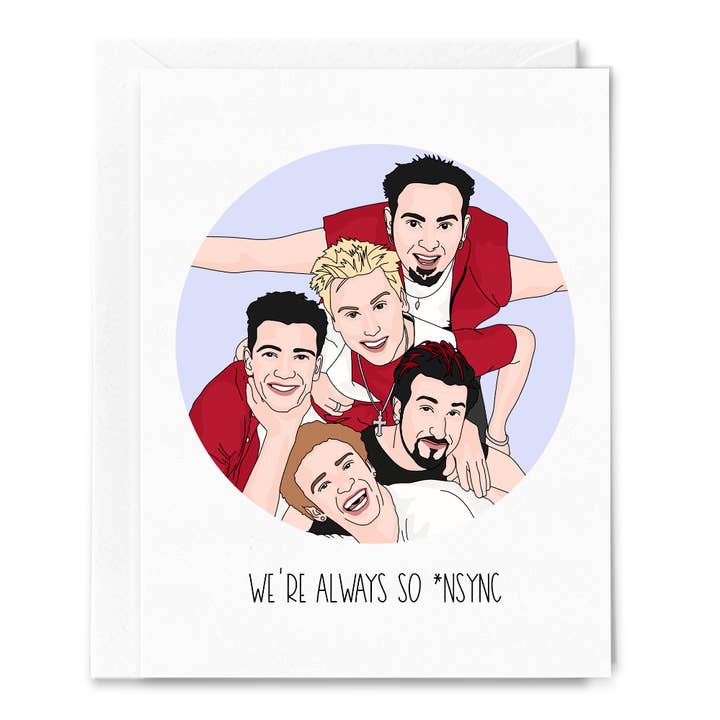 Tarjeta de aniversario con la marca We're Always So In Sync para el Día de San Valentín para venta al por mayor de Sammy Gorin LLC