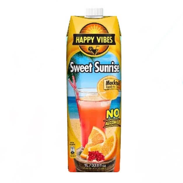 Happy VIbes Mocktail Sweet Sunrise 12/1ltr for wholesale by L&F Universal Goods