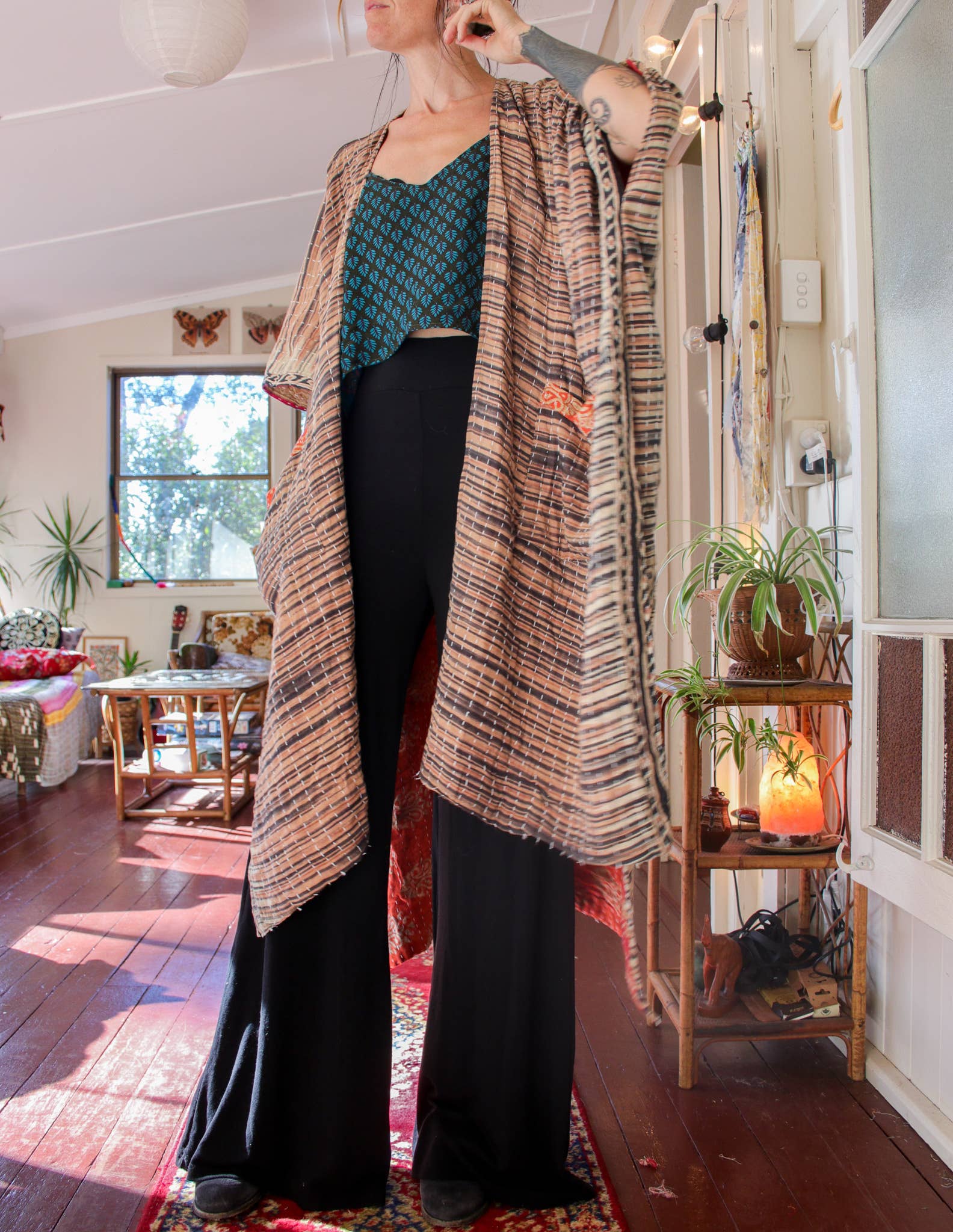 Renew Vintage - Wholesale Kimono - Women's - Kantha Ruana1