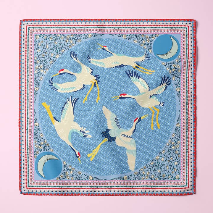 Serenity Silk Scarf for wholesale by Little Goat Studio