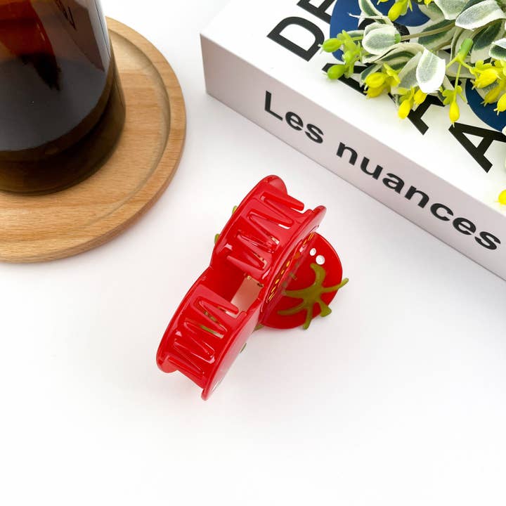 TheDivaSoap - Wholesale Hair clip – Women’s - Three Tomato Claw Clip, Fruit Hair Clip3