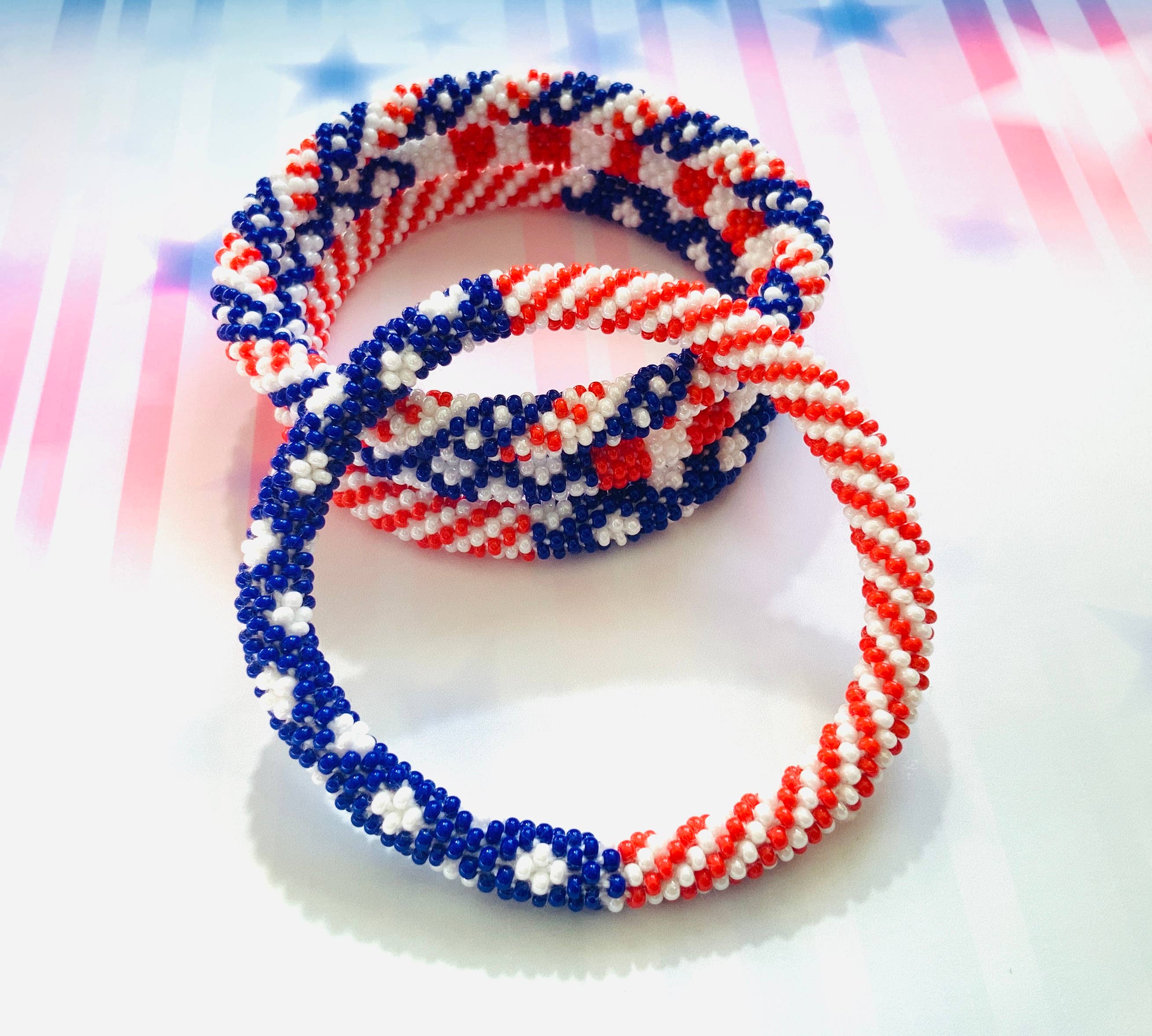 Liftedhope Bracelets – wholesale Jewellery set – 3 Pcs USA Flag design Nepal Bracelets Set2