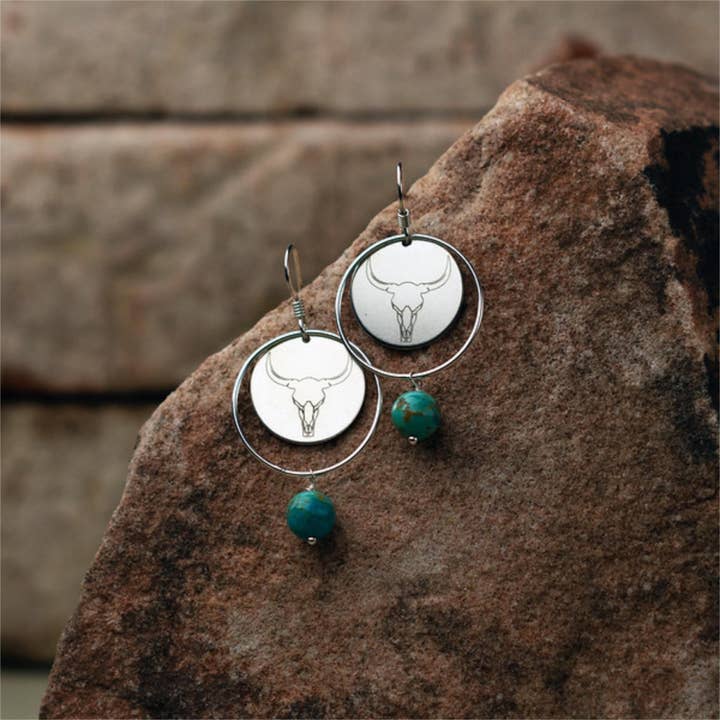 Buckaroo Bling LLC dba Bling Boheme - Wholesale Dangle Earrings - Handmade Drop Earrings .925 Sterling Silver + Turquoise
