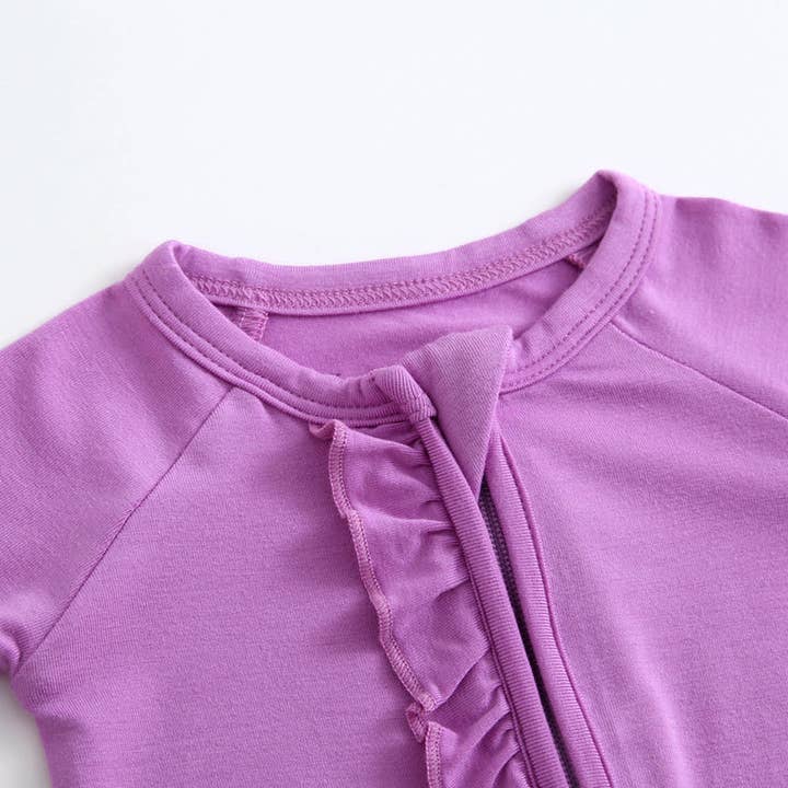 Luxie Charm - Wholesale Bodysuit (Footed) - Baby - Luxie Lavender Ruffled Romper I Micro-Preemie I Convertible5
