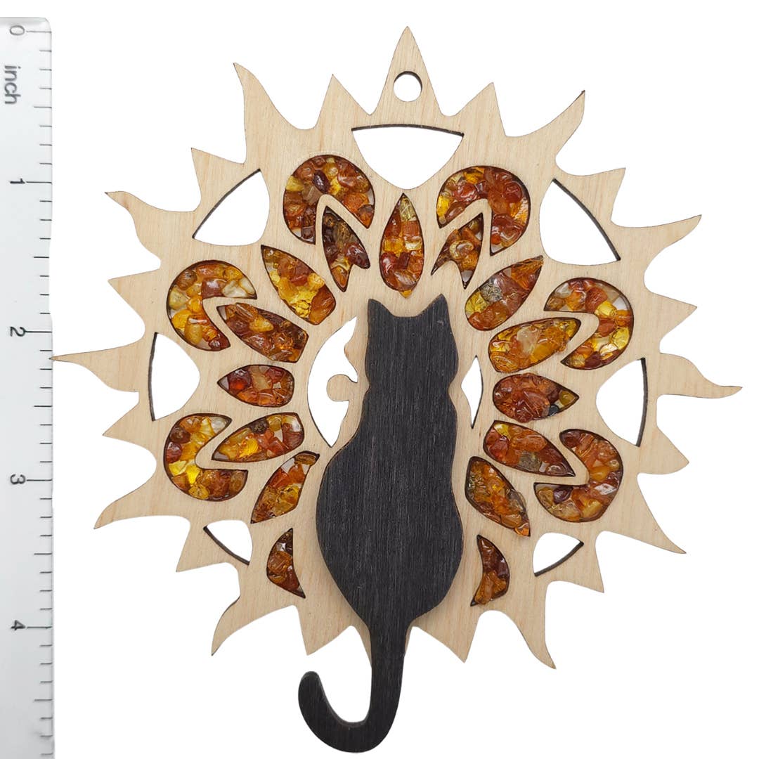 Amberman - Wholesale Suncatcher - Cat Amber Suncatcher/Magnet 11 cm3