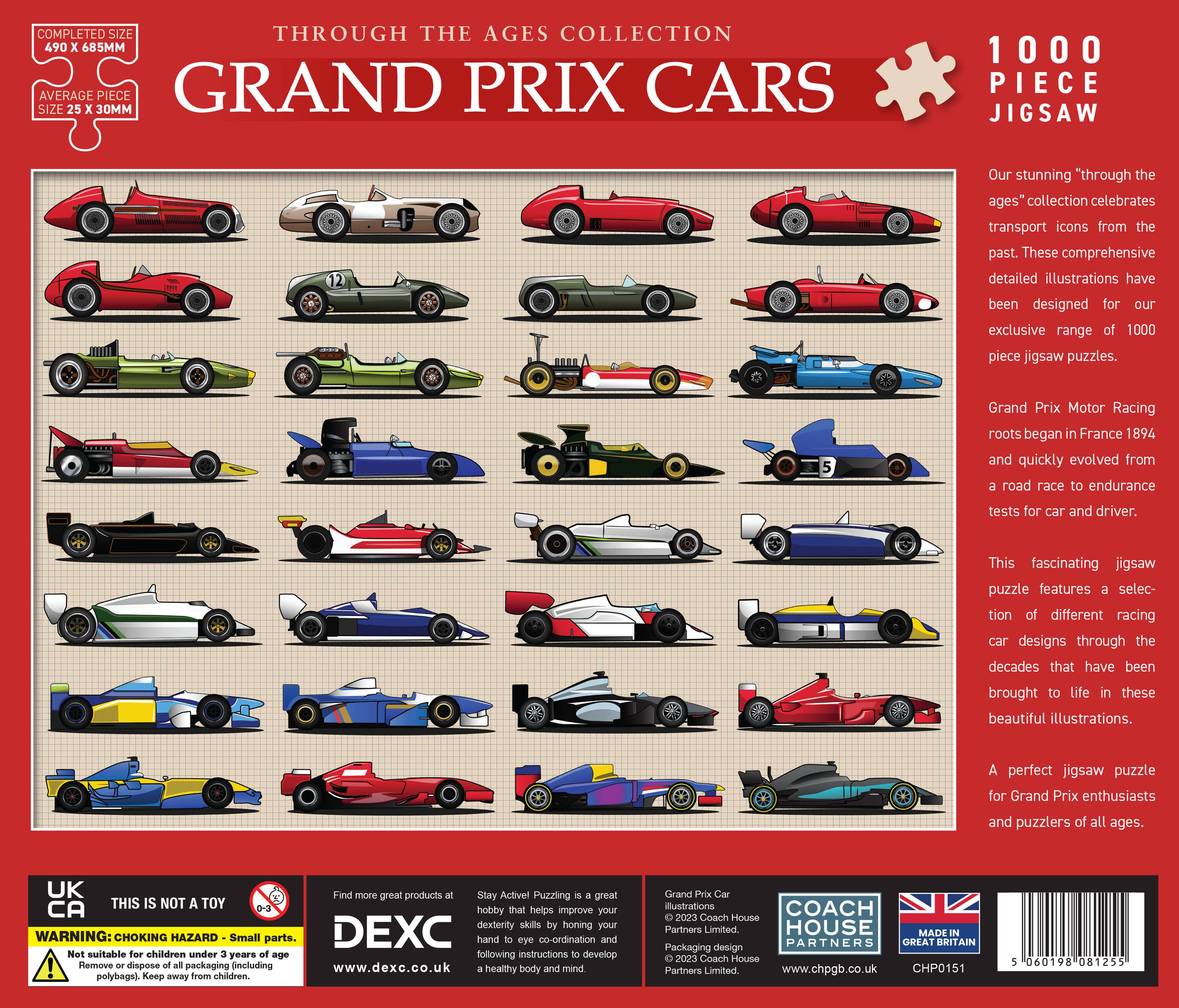 Coach House Partners - Wholesale Puzzle - Adult - Grand Prix Racing Cars 1000 Piece Jigsaw1