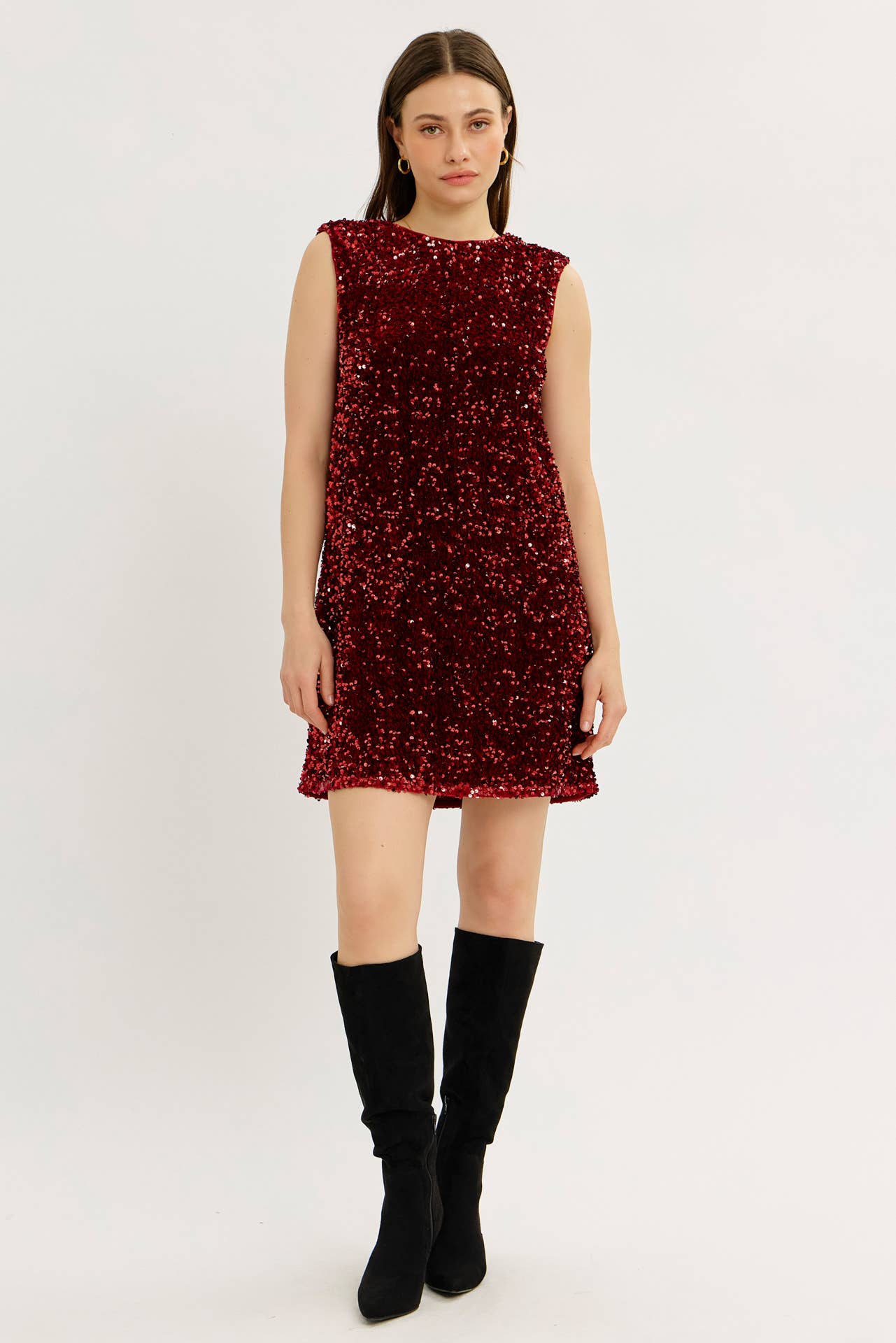 idem ditto - Vente Robe – femme - ROBE EN VELOURS À PAILLETTES MAGIQUES DE FÊTE AVEC RUBAN CONTRASTÉ AU DOS10