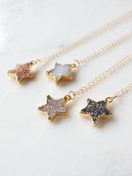 Celeste Druzy - Collana con stella per la vendita all'ingrosso da parte di Pure Indigo Design