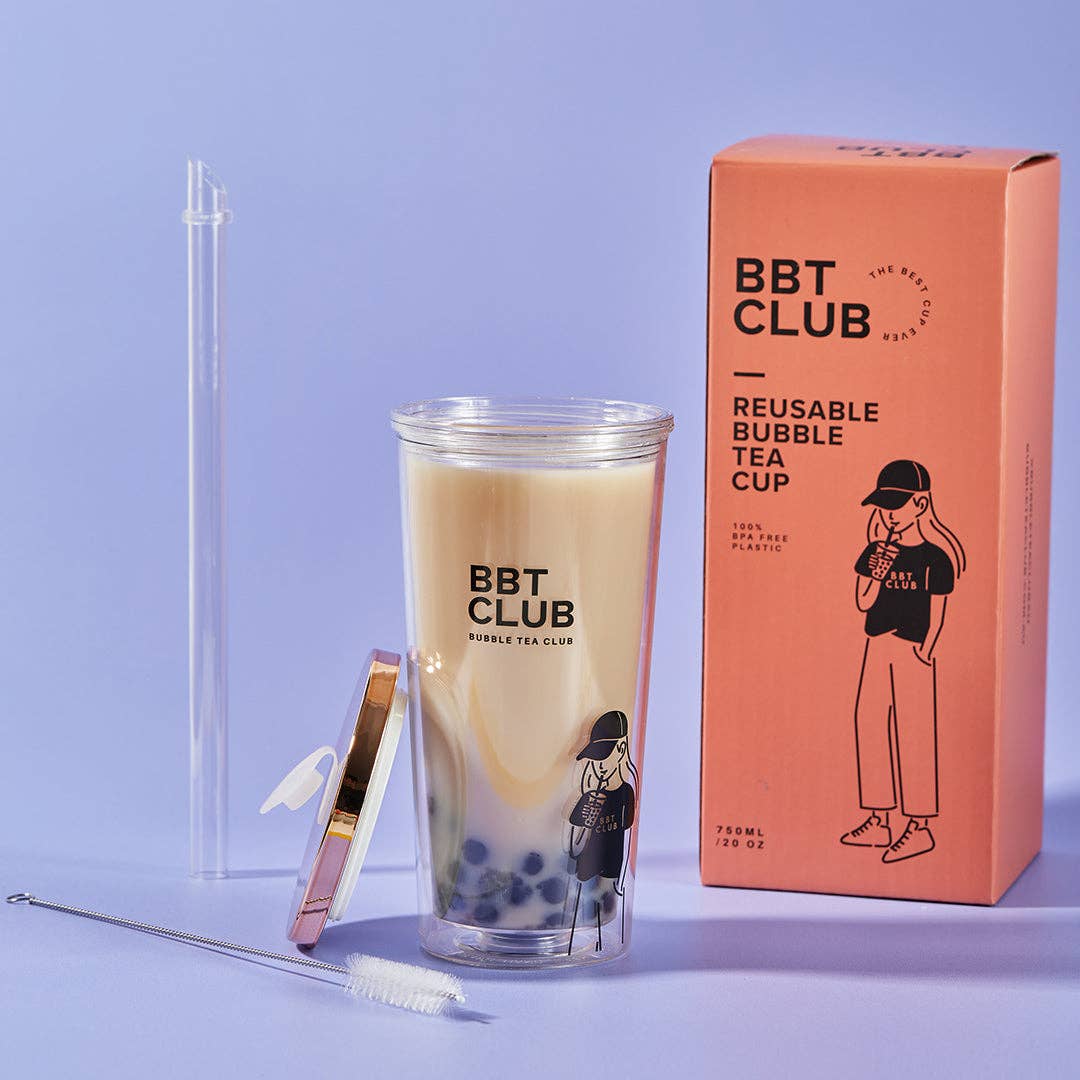 Bubble Tea Club – Engroshandel Drikkeglas/kop – Genanvendeligt bubble tea glas sæt6