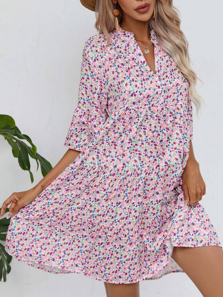 Wholesalesir - Wholesale Dress - Women's - Loose V-neck Casual Short Dress