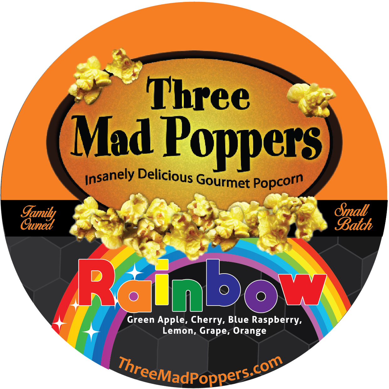 Three Mad Poppers - Wholesale Popcorn - Rainbow Popcorn0