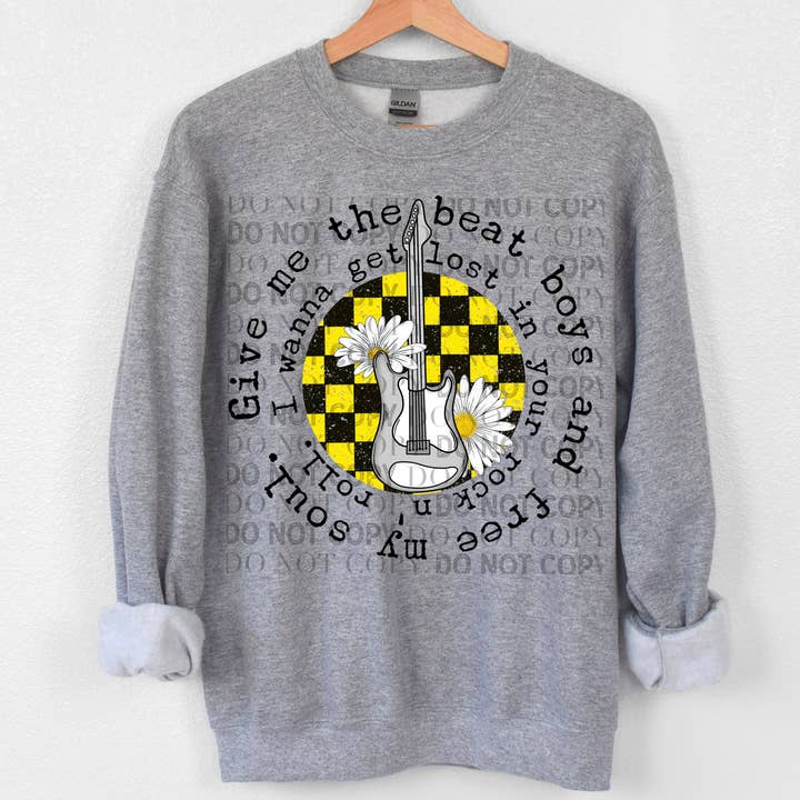 Checkered guitar music for wholesale by The Babe Cave Co