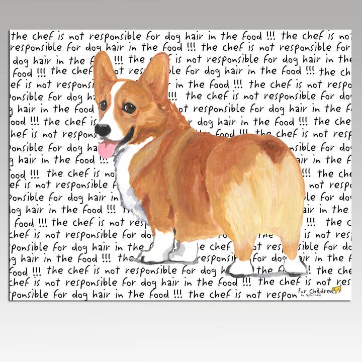 Welsh Corgi Pembroke Red Cutting Board for wholesale by Zeppa Studios