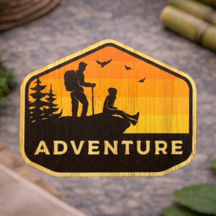 Bamboo Wood Stickers - Vente Autocollant - Autocollant écologique en bambou Adventure