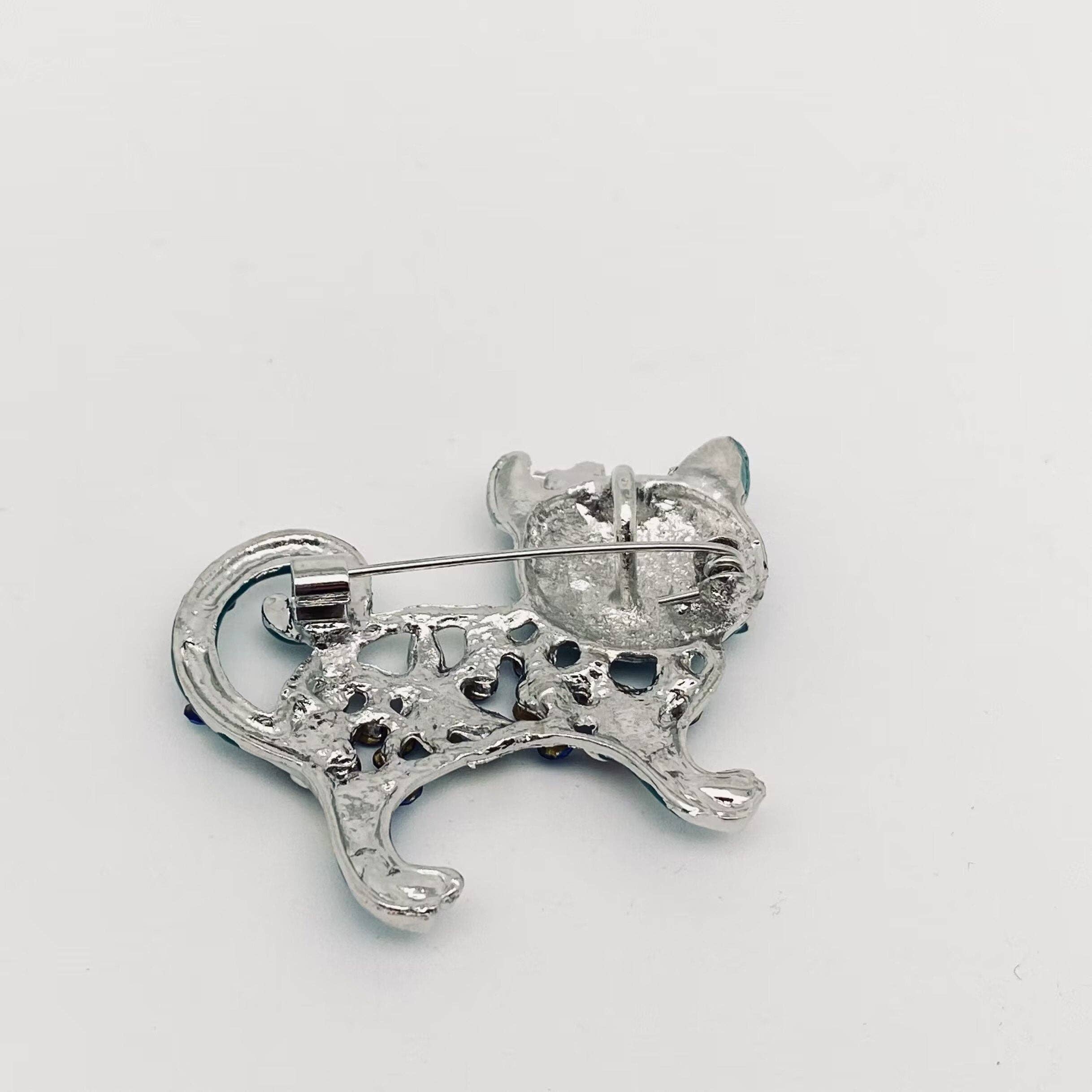 Mio Queena – wholesale Brosch – Emalj Kattunge Rhinestone Brosch Pin för kläder2