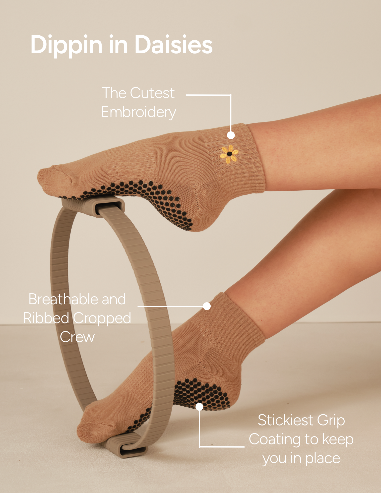 LUCKY HONEY - Wholesale Socks - Women's - The Harlow Grip Sock4