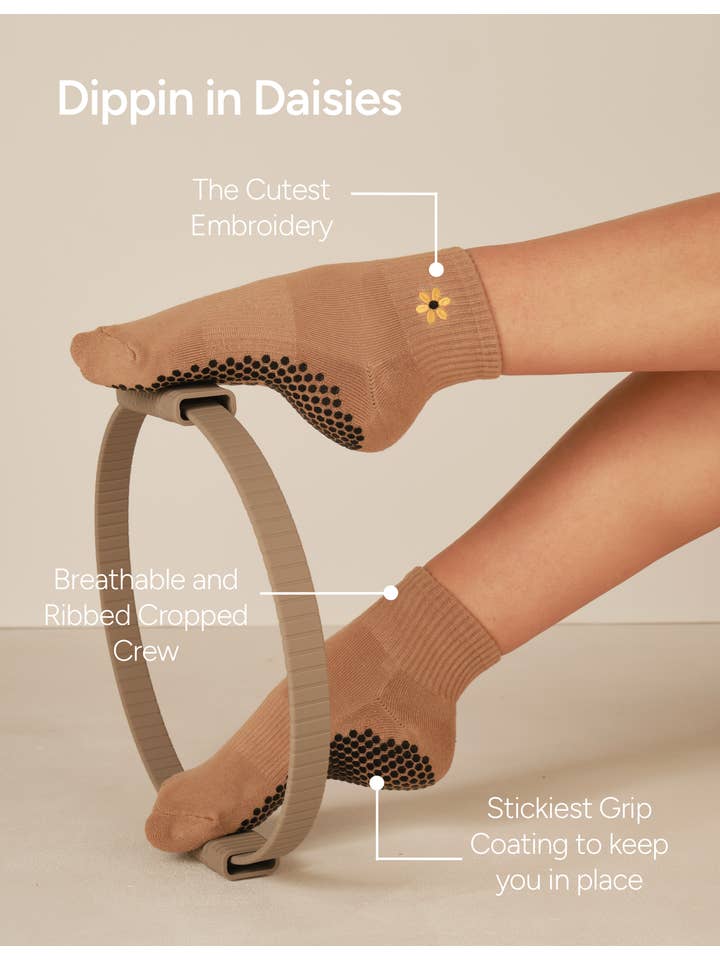 LUCKY HONEY - Wholesale Socks - Women's - The Harlow Grip Sock4