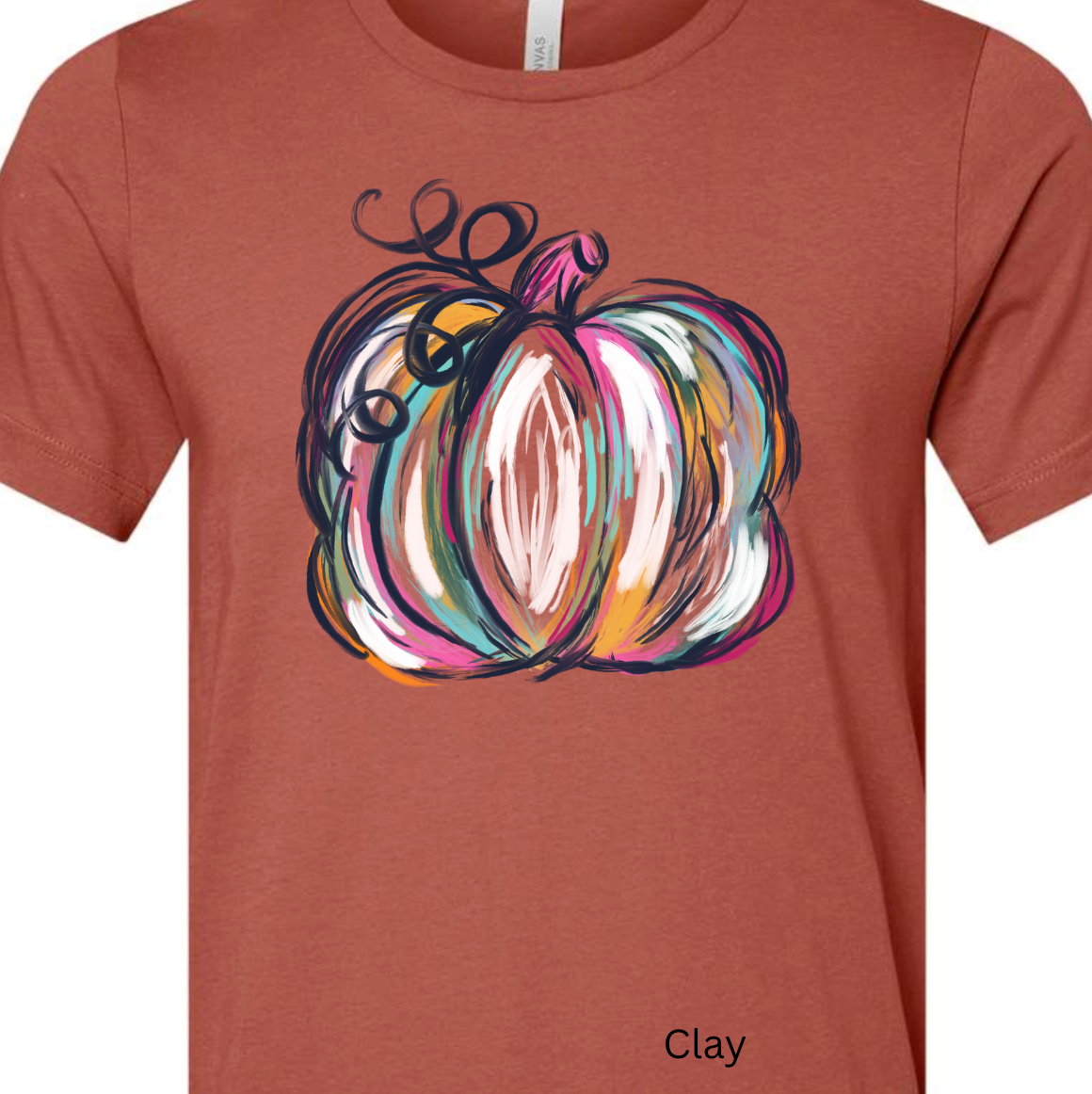 Kiki's Boutique - Wholesale Screen Printed T-Shirt - Women's - Watercolor Pumpkin Tee12