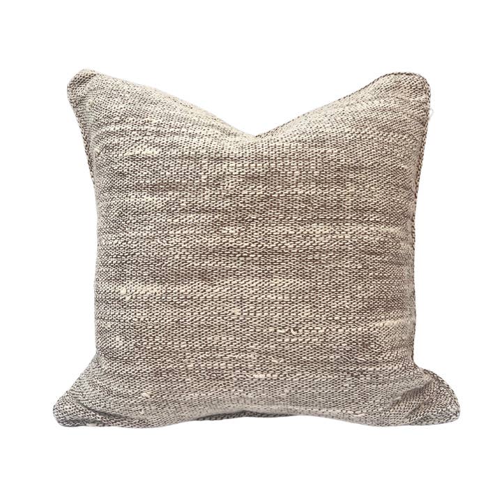 Coastal Addiction - Wholesale Throw/decorative pillow - Handwoven Oatmeal Cushion - Square 0