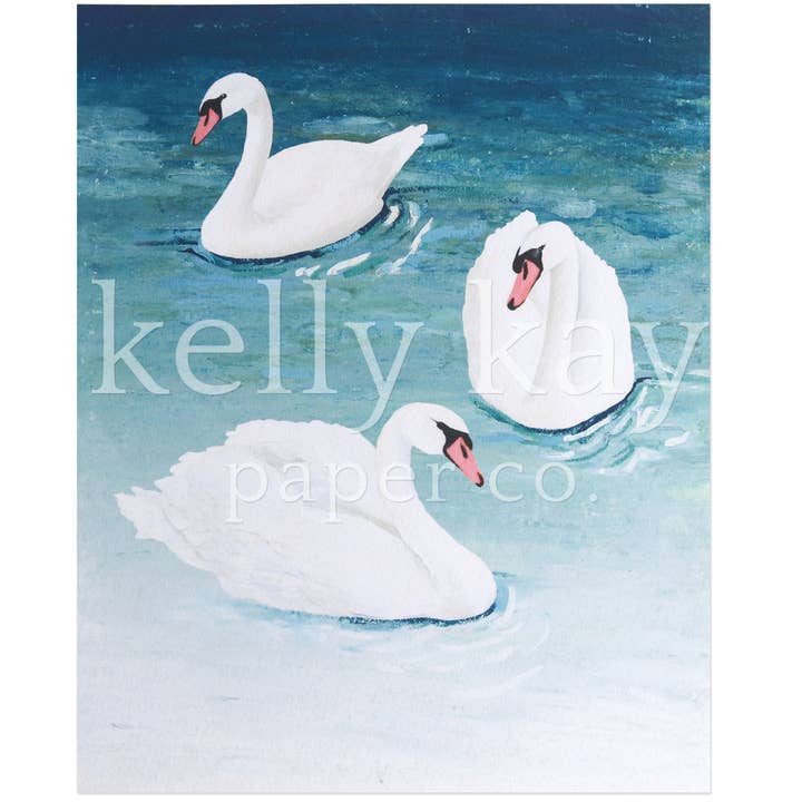 Konsttryck | Svanar för wholesale av Kelly Kay Paper Co.