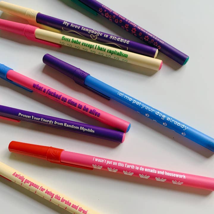 GetBullish - Wholesale Pen - My Love Language Is Silence Ballpoint Pen in Violet | Gen Z9