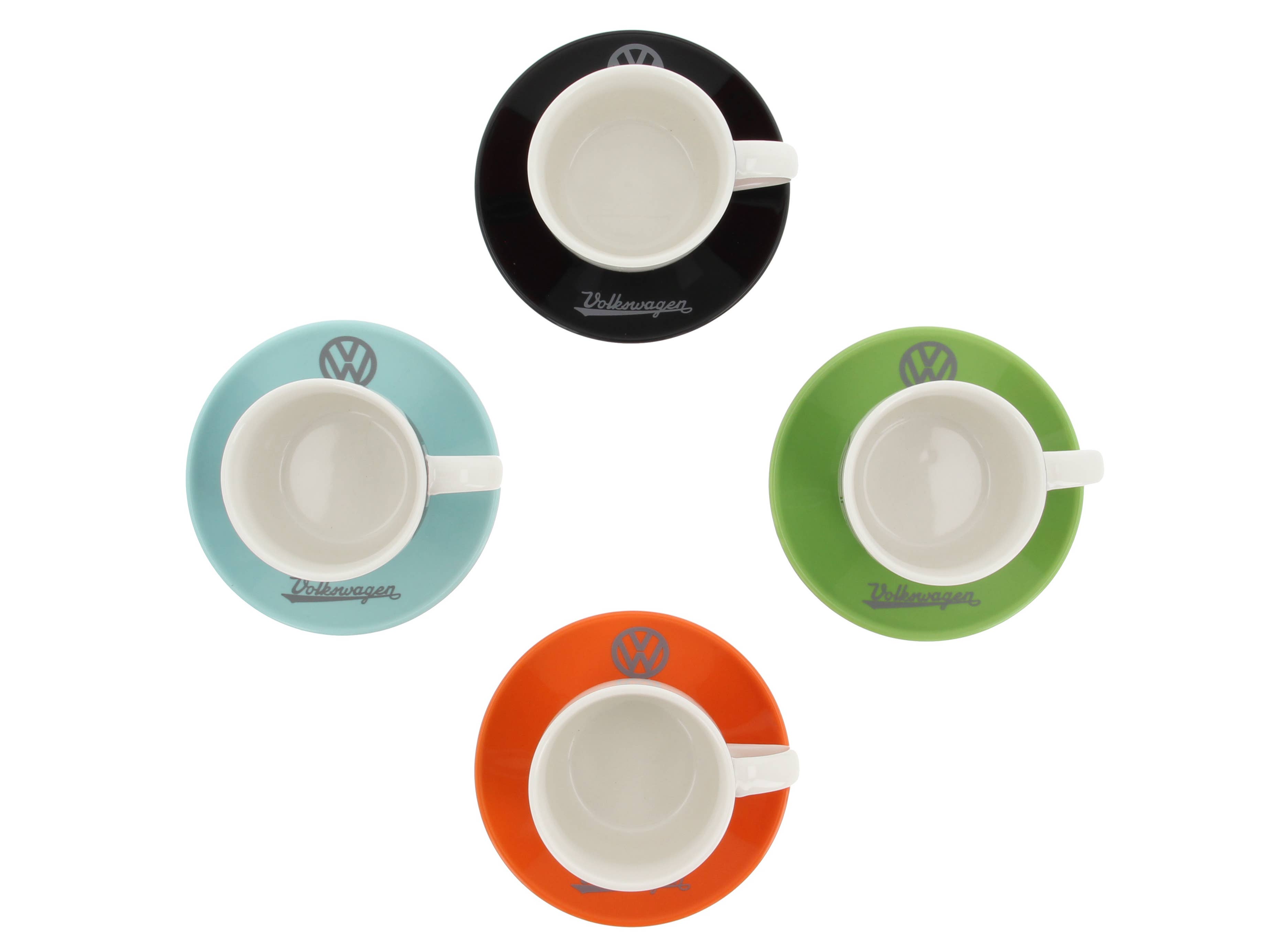VW Collection by BRISA - Vendita all'ingrosso Tazza da tè/caffè - Set da 4 tazzine da espresso VW T1 Bus 100 ml - Fronte/4 colori7