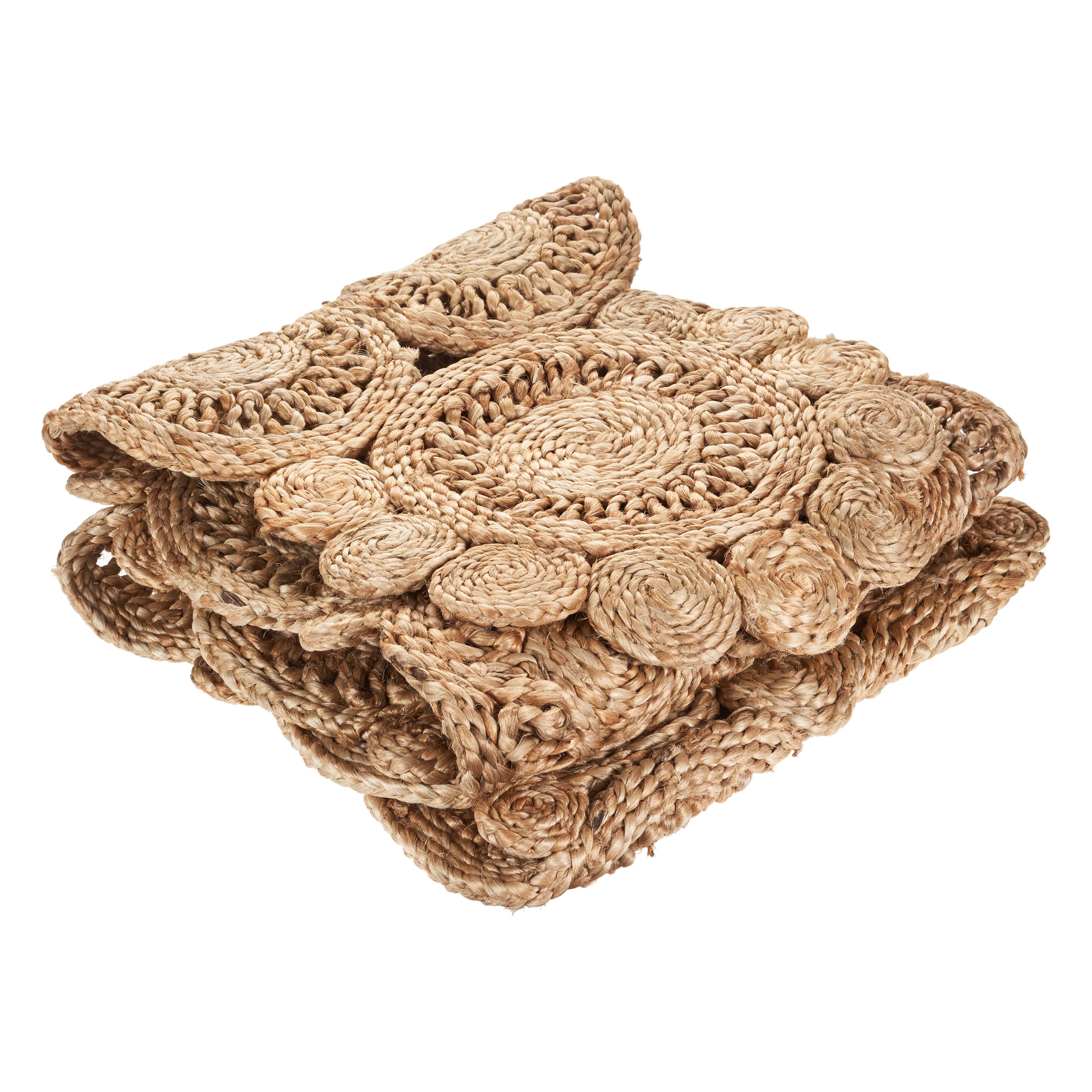 Natural Detailed Braided Jute Table Runner for wholesale on Faire3