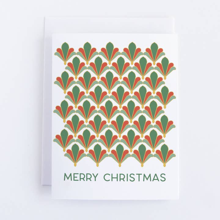 Art Deco Christmas Greeting Card for wholesale by Bean Horse Car Designs