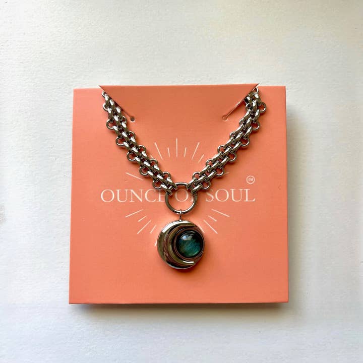 Ounce of Soul - Wholesale Pendant/Charm Necklace - Moon Statement Necklace