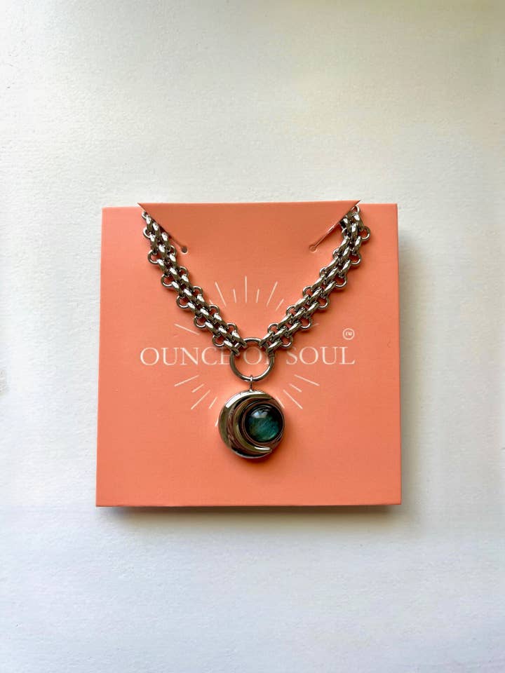 Moon Statement Necklace for wholesale by Ounce of Soul