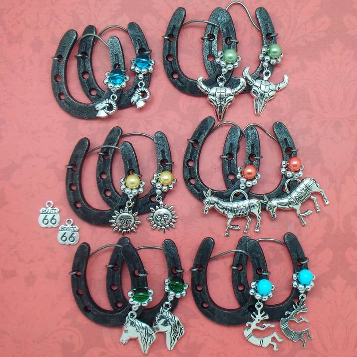 Lil Bit Mini Lucky Horseshoe Ornaments- SOUTHWEST Mix for wholesale by The Lucky Horse Company