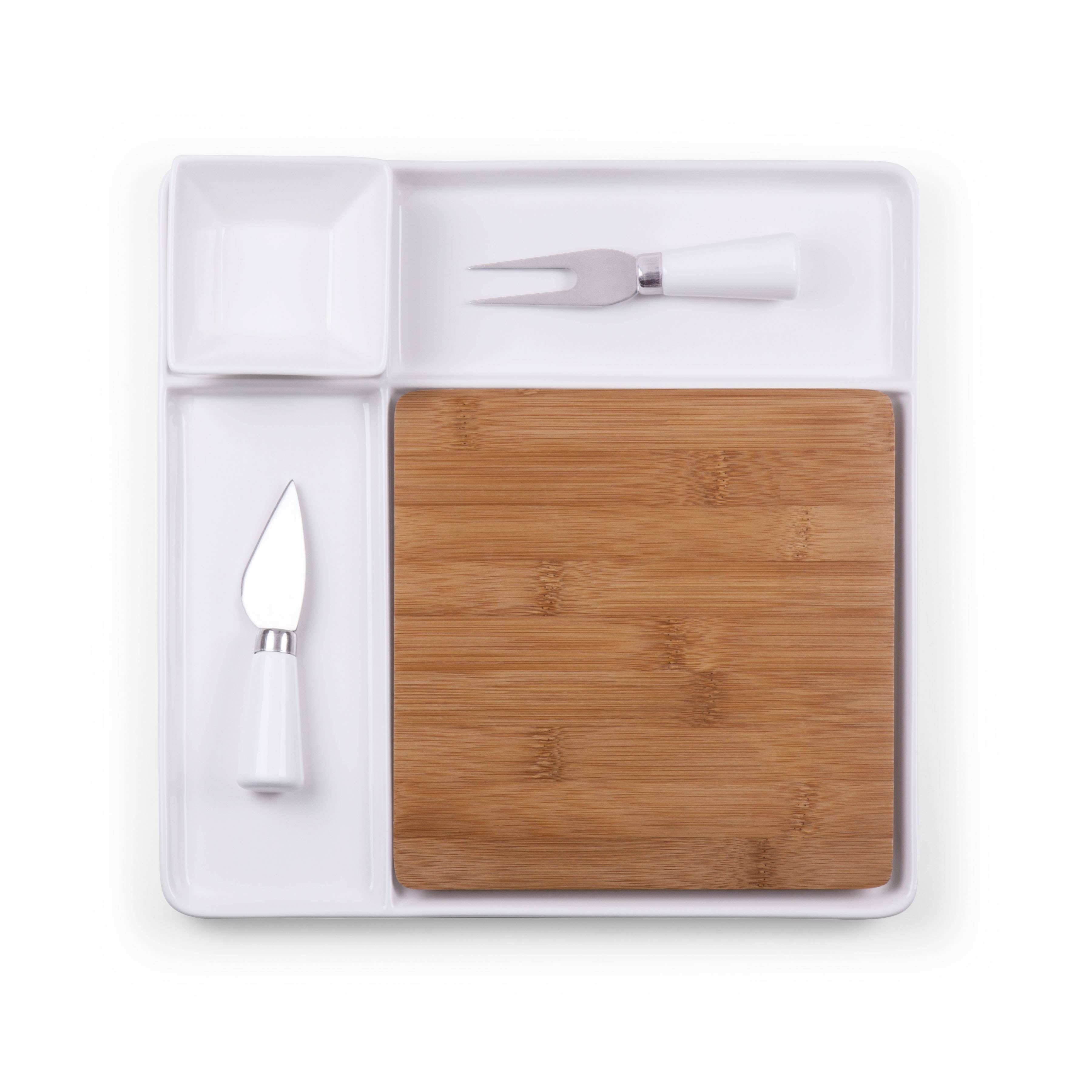 Bamboo White Porcelain Peninsula Cutting Board & Serving Tray - Core for wholesale on Faire2
