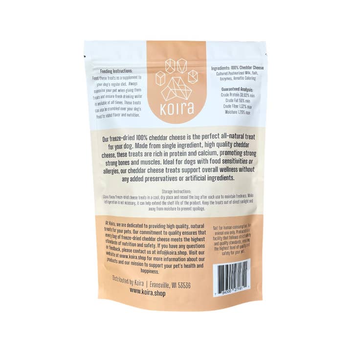 Koira - Wholesale Pet Treats - Dog - Freeze-Dried Cheese Dog Treats