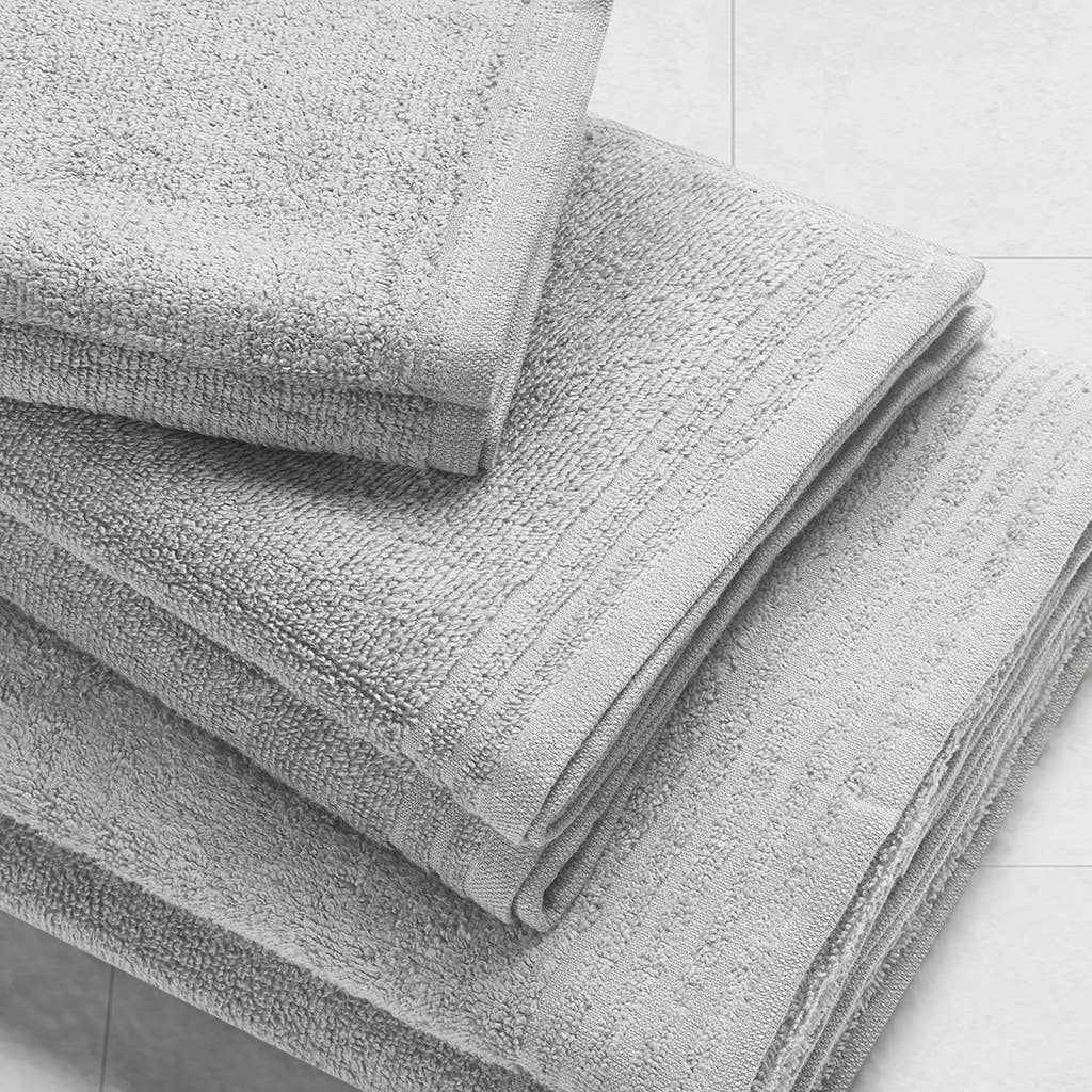 Olliix - Wholesale Towel Set - Cotton Quick Dry Antimicrobial 12-Piece Bath Towel Set, Grey5