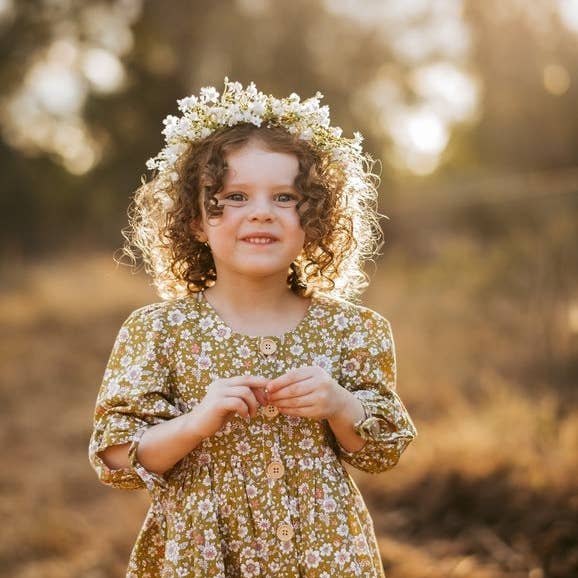 A Little Lacey - Wholesale Fashion Headband - Kids - White Babys Breath Flower Crown1
