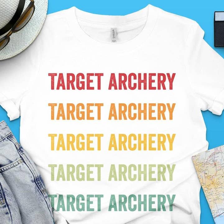 Target Archery Shirt, Target Archery Player Gift Rainbow for wholesale by PositiveParty