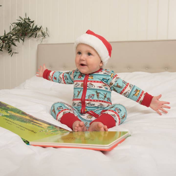 Ducky Zebra: Sustainable Kids' Clothes – wholesale Sleepsuit – Baby – Roald Dahl x Ducky Zebra ‘Bedtime Mice' Zip-up Sleepsuit1