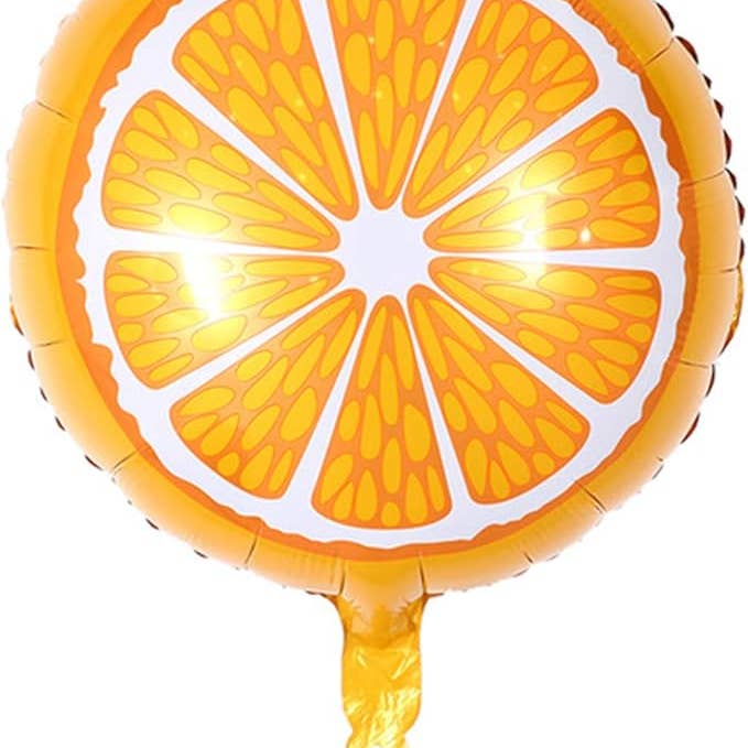 Ellie's Party Supply - Wholesale Balloon - Tropical Orange Slice Mylar Foil Balloon (18 Inches)