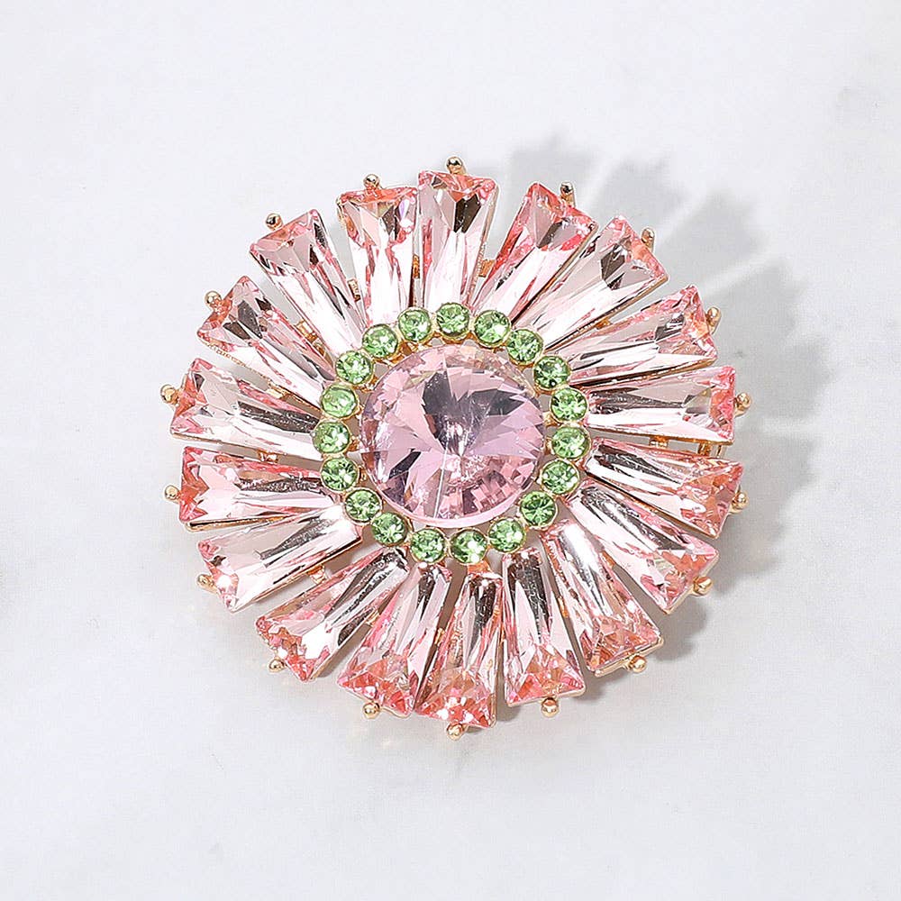 Sensibling Corp. - Wholesale Broche - Stralende Edelsteen Bloemen Speld Broche11