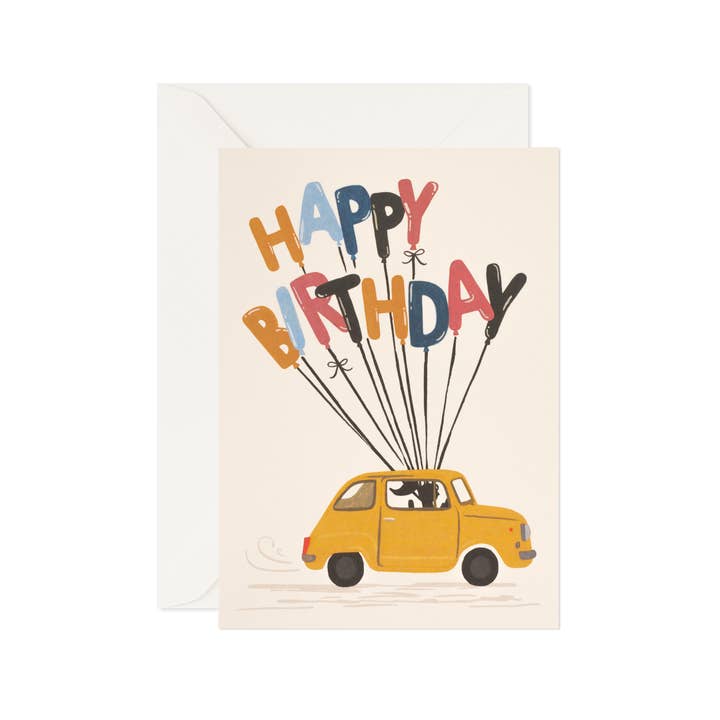 Day One Paper Co. - Wholesale Birthday Card - Birthday Greeting Cards With Balloons "Fast Balloons"